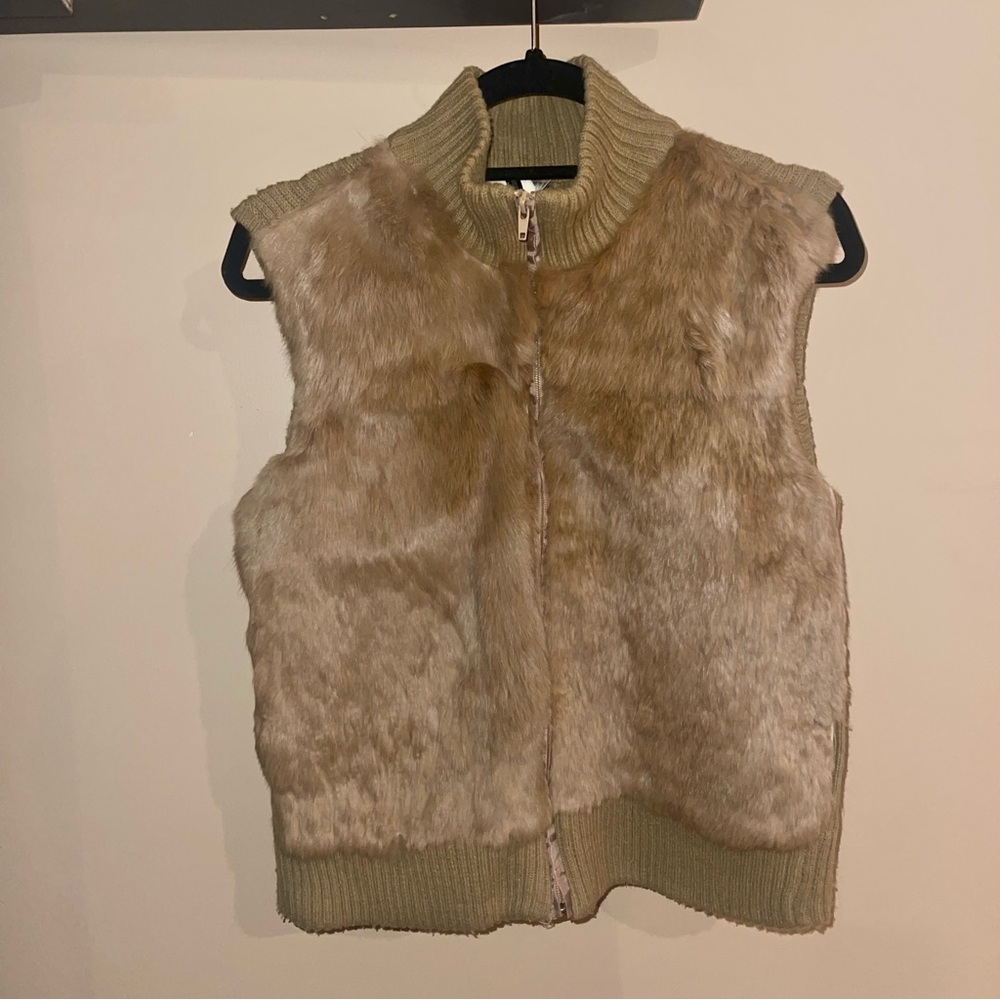 Vintage Fur & Knit Vest